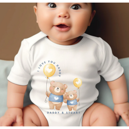 Personalised Daddy & Baby Bear Baby Vest