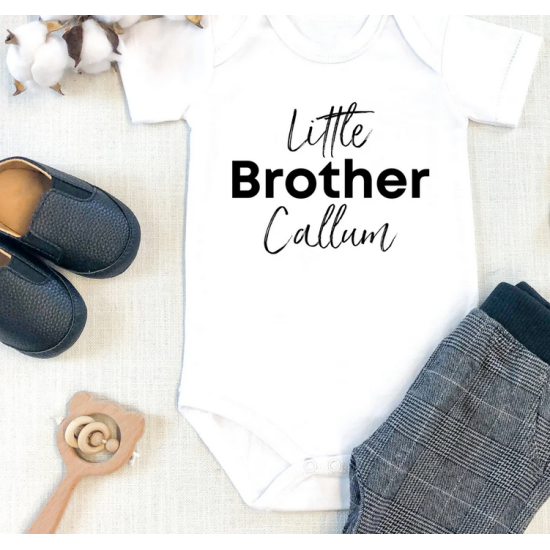 Personalised Little Brother Baby Vest