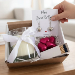 Personalised Mum You're The Best Earrings & Candle Gift Hamper